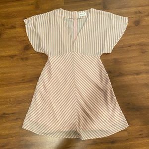 Pink striped shift dress